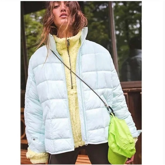 Free People Jackets & Blazers - NWT Free People Movement Pippa Packable Puffer Jacket Medium or Large Mint Green